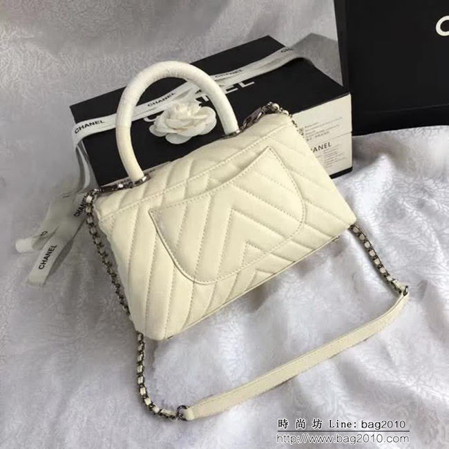 香奈兒CHANEL 92992 2018最新V字型 單手挽手提單肩包 DSC1979